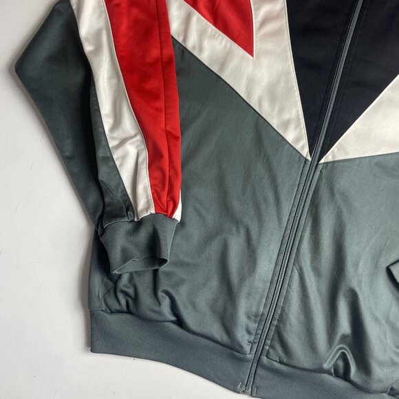 Vintage Adidas Trefoil Logo Track Jacket Mens L Red Black Grey White 80s 90s - Picture 4 of 13